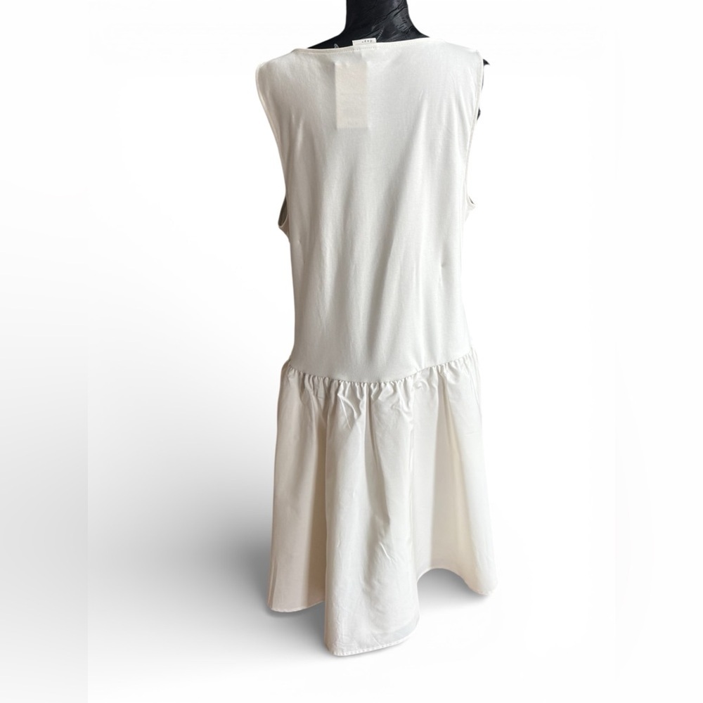 A New Day Cream Drop Waist Midi Dress Sleeveless XXL NWT - Picture 3 of 8